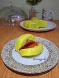 Roti Kukus Pandan Isi Selai Stroberi