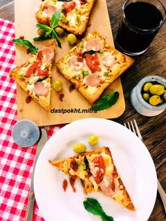 عکسی از دستور پیتزا با نون تست 😋😍