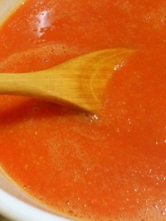 A picture of Homemade Tomato Puree for Using Up Cherry Tomatoes.