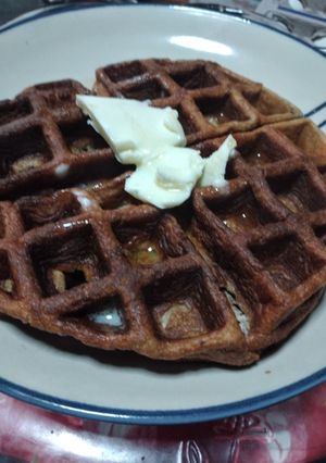 Una foto de Chaffle de chocolate