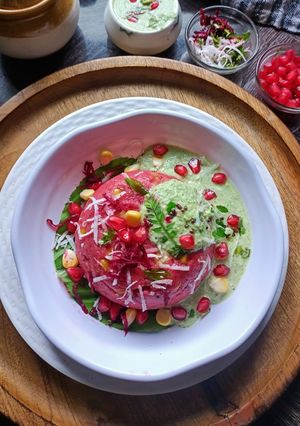 बीटरुट कॉर्न उपमा Beetroot corn upma रेसिपी मुख्य फोटो