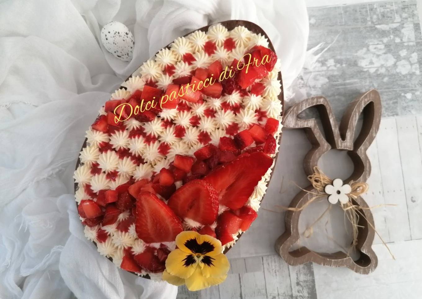 Easter grapes stuffed with strawberries