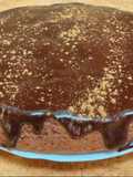 Bizcocho de chocolate con cobertura de crema de cacao 😍