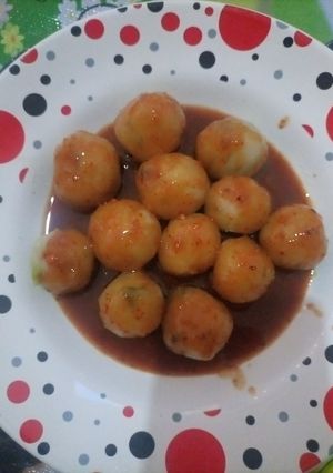 Foto resep Cilok empuk dengan saus pedas racikan sendiri😁
