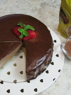 Una foto de Cheesecake de chocolate Abuelita