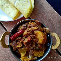 Motton aloo jhol (Odia style Motton curry) A picture of Motton aloo jhol (Odia style Motton curry).