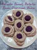 Purple Sweet Potato Rose Steamed Buns