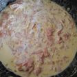 Salsa de crema y jamón