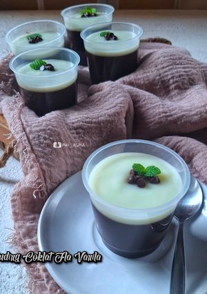 Foto resep Puding Coklat Fla Vanila
