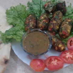 A picture of Vegetables kabab.