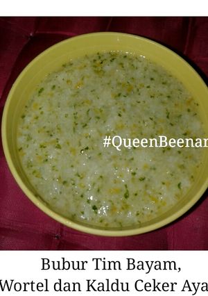 Foto resep Bubur Tim Bayam, Wortel dan Kaldu Ceker Ayam MPASI 7m+