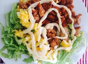 Foto principal de Pollo-mayo-arroz (receta Coreana: 치킨마요덮밥 )