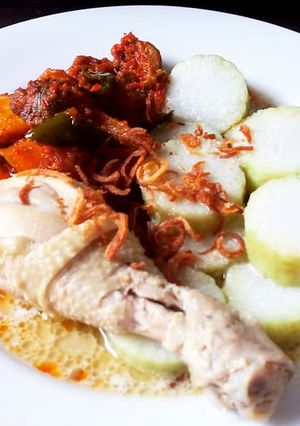 Foto resep Lontong Opor ayam