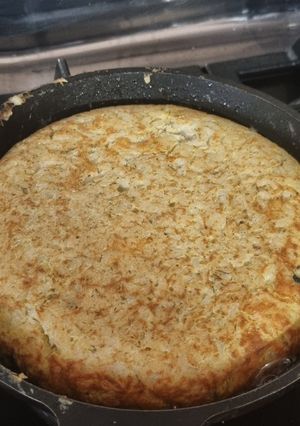 Foto principal de Recetas de instagram: tortilla de arroz espinacas y queso