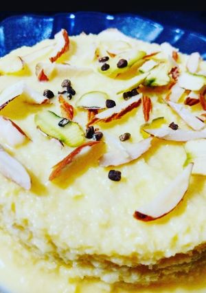 A picture of Rasmalai Cheese Cake.