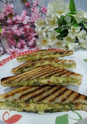 વેજ ગ્રીલ માયો સેન્ડવીચ(veg grill mayo sandwich recipe in Gujarati) રેસીપી મુખ્ય ફોટો