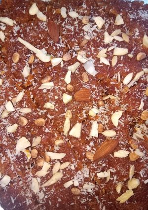 A picture of Rusk crumbs halwa.