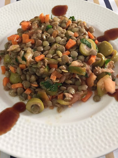 Una foto de Ensalada fría lentejas