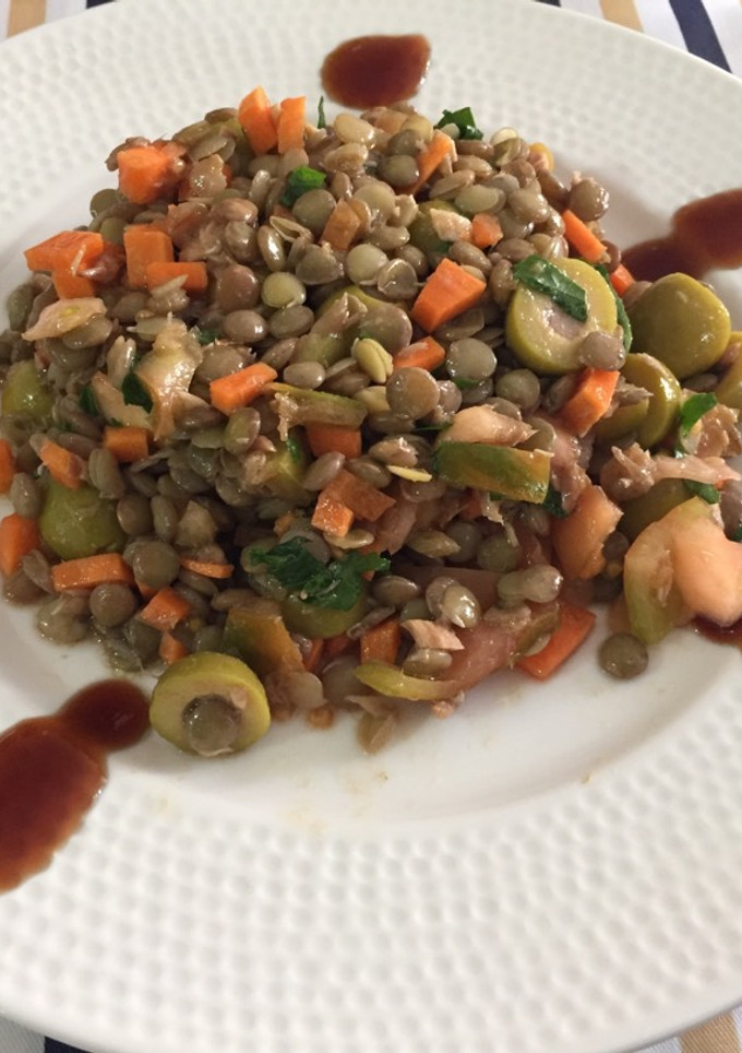 Una foto de Ensalada fría lentejas
