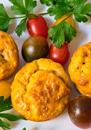 Una foto de Muffins de queso y proteína de arveja 🧀 mi alquimia keto 🥚 🫛