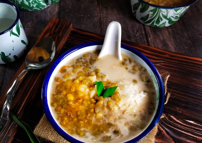 Cara Buat Bubur kacang hijau ketan Rumahan