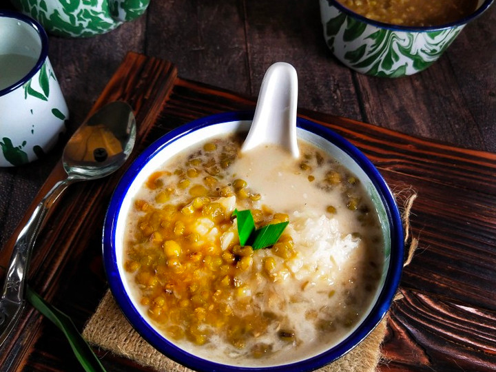 Cara Buat Bubur kacang hijau ketan Rumahan