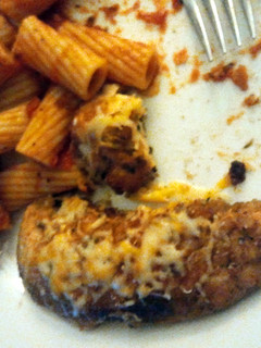 A picture of Jennifer's chicken parmesan.
