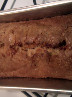 A picture of 'V' easy banana cake.