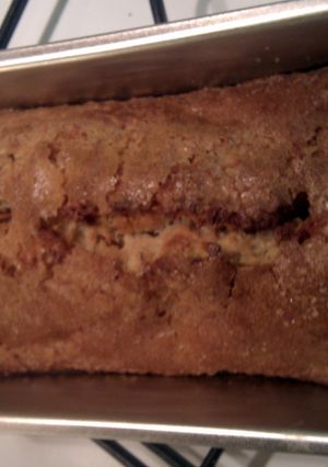 A picture of 'V' easy banana cake.