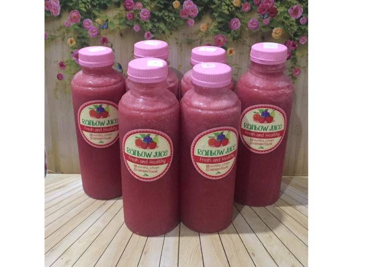 Bagaimana Menyiapkan Diet Juice Tomato Strawberry Purple Cabbage Passion Fruit yang Enak