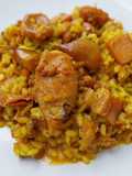 Arroz meloso de sepia, calamar, pulpitos con rape y merluza