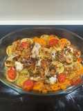 Rape al horno con gambas