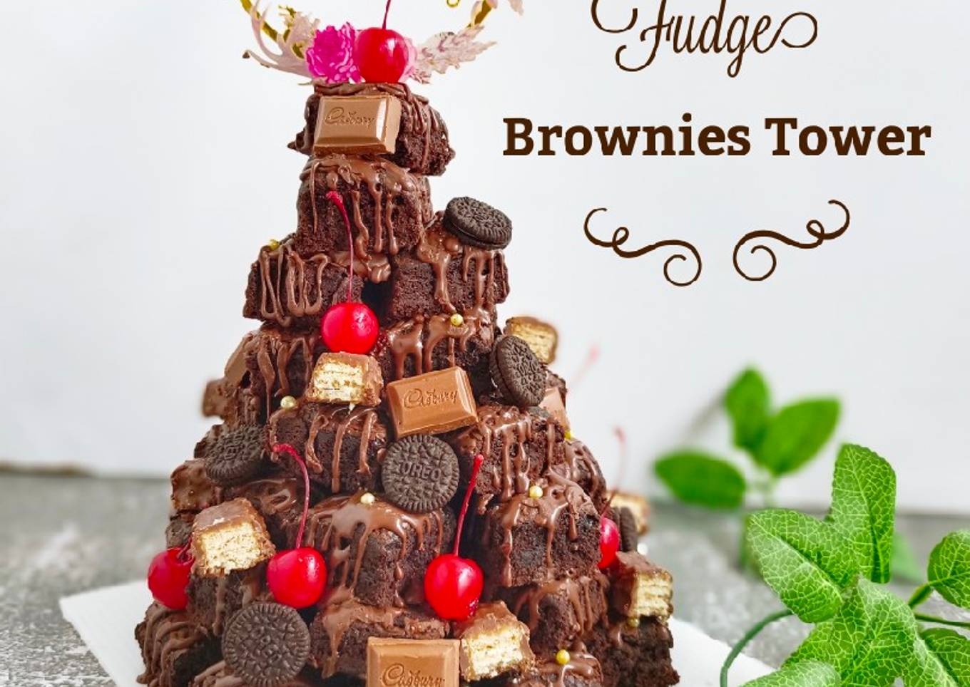 Fudge Brownies Tower