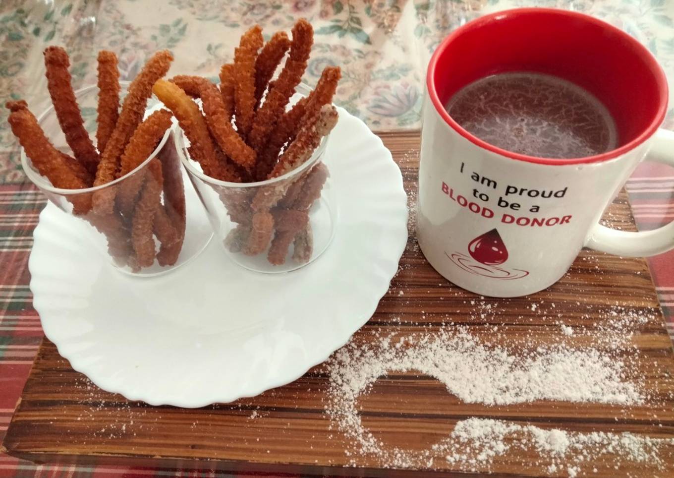 #2021challenge#Mexican churros and hot chocolate, eggless
