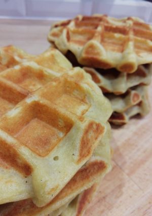 Une photo de Gaufres de patate douce blanche 🍠🤤