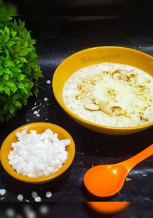 A picture of Sabudana kheer / sago payasam recipe.