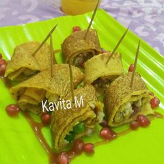 A picture of Cottage cheese stuffed besan cheela.