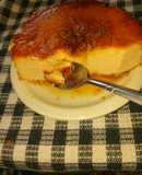 Flan de banana sin horno