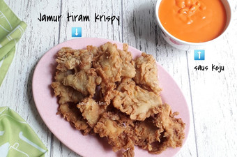 Bagaimana Menyiapkan Jamur tiram krispy saus keju, Enak Banget
