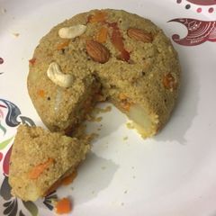 A picture of Millet Samba Wheat Rava Cake.