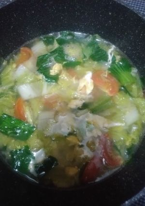 Foto resep Sayur Kuah Sawi Telur