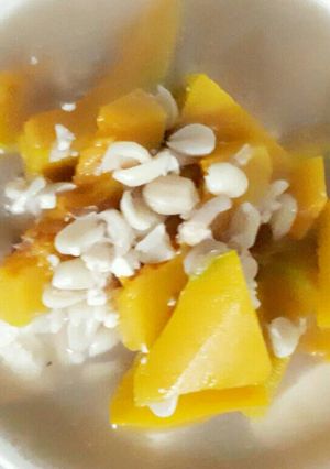 Hình của món Canh bí ngô đậu phộng.