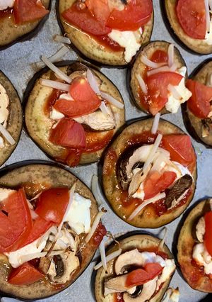 Une photo de Pizzette apéro healthy