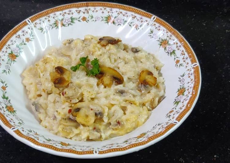 Recipe of Homemade Creamy Mushroom Risotto