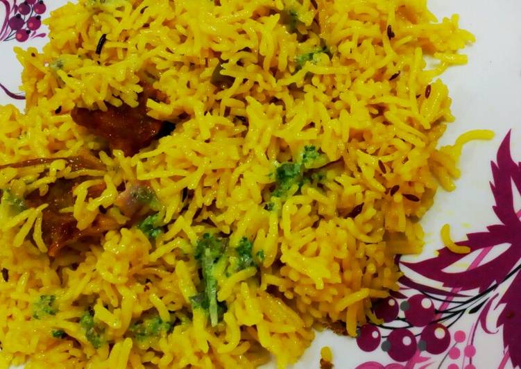Haldi mutton biryani