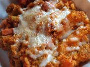 Una foto de brócoli gratinado
