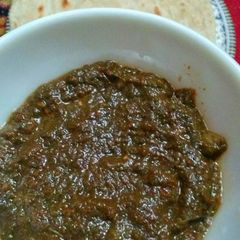 A picture of Moli (radish) ka Patton ki bhaji.