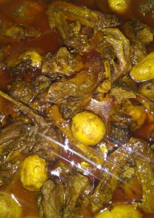 হাসের মাংস ভুনা আলু দিয়ে রেসিপির প্রধান ছবি