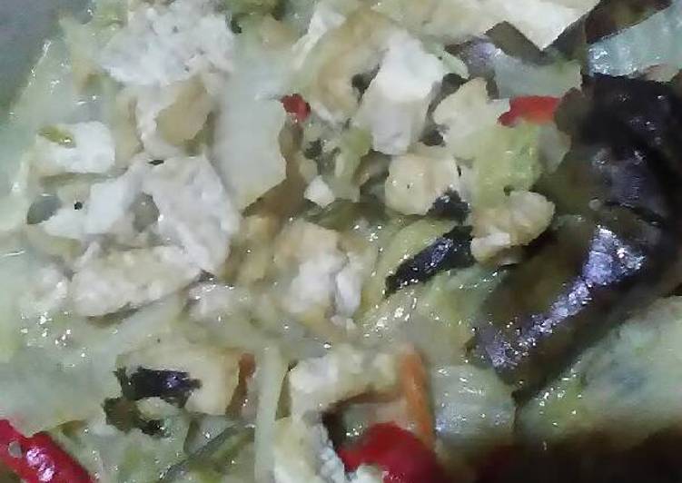 Lodeh sawi putih tahu udang
