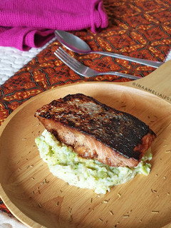 Foto resep Salmon & Mashed Cauliflower